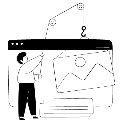 Informational website illustration
